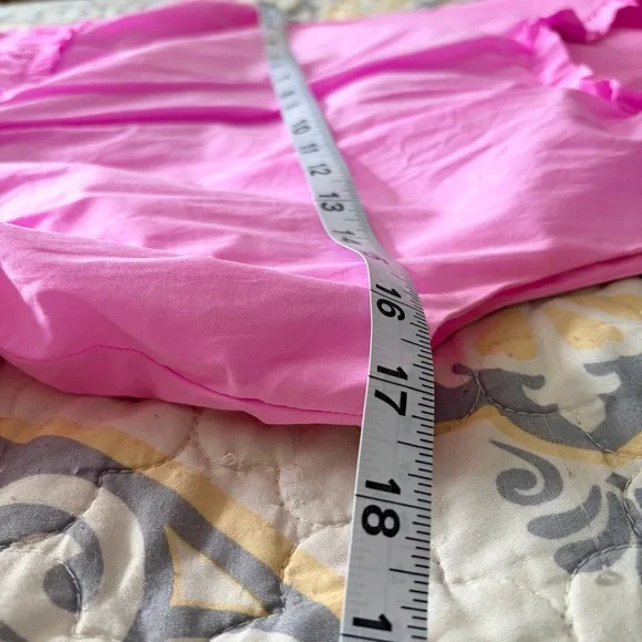 Lilly Pulitzer Elina Cotton Poplin Stretch Tiered Ruffle Rose Pink Dress, 6 - Picture 9 of 16